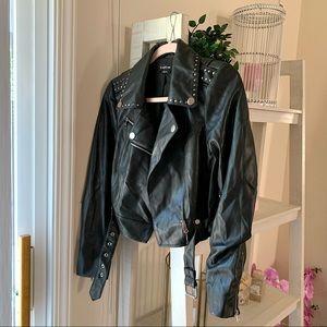 BEBE Black Leather Jacket
